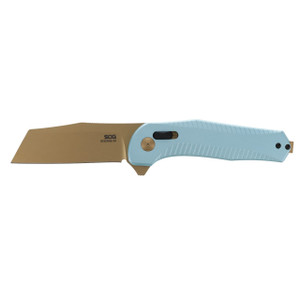 SOG Diverge XR 3" Sheepsfoot Folding Pocket Knife (Light Blue/Gold) - 12-02-02-43