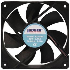 Ludger Mini 12V 4 Square Rotary Cooling Fan - 121545