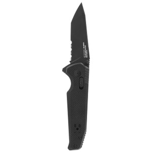 SOG Vision XR Partially Serrated 3.36" Folding Pocket Knife (Black) - 12-57-02-57