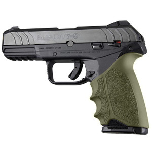 Hogue HandAll Beavertail Grip Sleeve for Full Size Ruger Security-9 (OD Green) - 17701
