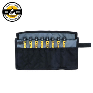 Wiha ESD Safe Picofinish Precision Screwdriver Slotted/Phillips Set in Pouch (8 Piece) - 27396