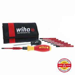 Wiha Insulated TorqueVarioS 10 to 50 In/lbs and SlimLine Blade Set (11 Piece Set) - 28789