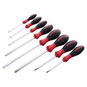 Wiha SoftFinish Slotted/Phillips Screwdriver Set (8 Piece Set) - 30298
