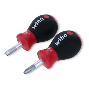 Wiha SoftFinish Stubby Slotted and Phillips Screwdriver Set (2 Piece Set) - 31191
