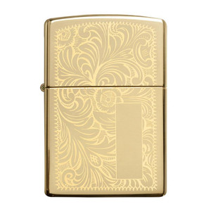 Zippo Windproof Lighter Venetian High Polish Brass (Venetian Brass) - 352B