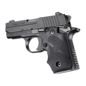 Hogue Sig Sauer P238 Rubber Grip with Ambidextrous Safety & Finger Grooves (Black) - 38080
