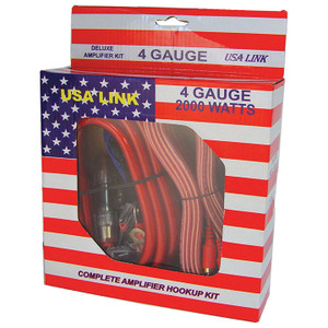 USA Link 4 Gauge Amplifier Wiring Kit - 2000 Watts - 4GA USA LINK
