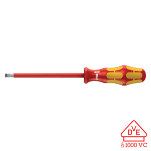 Wera VDE Insulated Screwdriver: Slotted 5.5mm x 125mm (with LaserTip) - 5006120001