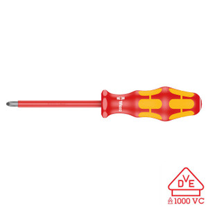 Wera VDE Insulated Screwdriver: Phillips PH #0 x 80mm (without LaserTip) - 5006150001