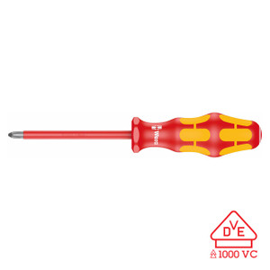 Wera VDE Insulated Screwdriver: Phillips PH #2 x 100mm (with LaserTip) - 5006154001