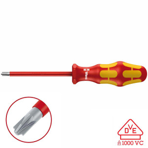 Wera VDE Insulated Screwdriver: Phillips/Slotted PH/S #1 x 80mm - 5006380001