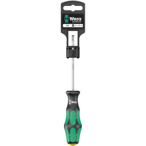 Wera Screwdriver: Slotted 3.5 mm x 100 mm LaserTip (On Hang-Tag) - 5100042001