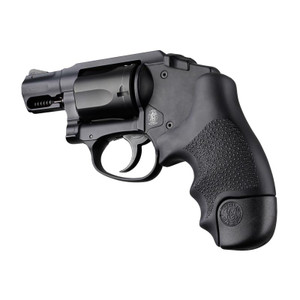 Hogue S&W J-Frame Revolver OverMolded Rubber "Tamer" Grip with Finger Grooves (Black) - 60020