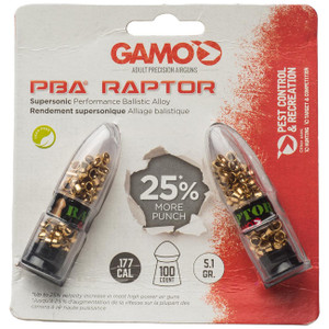 Gamo .177cal PBA "Raptor" Pellets - 5.1 Grain (100 Count) - 632264454