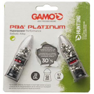 Gamo .22cal Domed PBA Platinum Air Gun Pellets - 9.7 Grain (50 Count) - 632265554