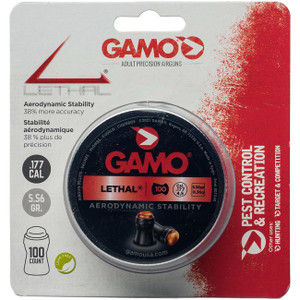 Gamo .177cal "Lethal" Steel Domed Pellets - 5.56 Grain (100 Count) - 632274054
