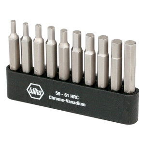 Wiha Hex Inch and Metric Power Bit Set with Holder (10 Piece) - 74986