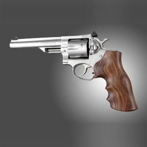 Hogue Ruger GP100/Super Redhawk Smooth Pau Ferro Wood Grips with Finger Grooves - 80300