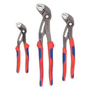 Knipex Cobra Water Pump Plier Set: 7-1/4" 10" & 12" (3 Piece Set) - 9K008005US