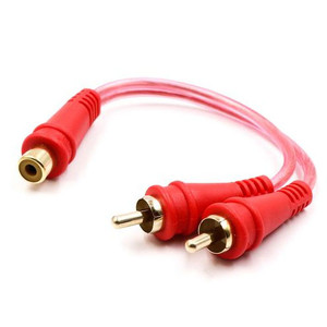 Audiopipe Installer Series 1F/2M Y-Splitter Gold Plated OFC RCA Cable - AMPGYF2M