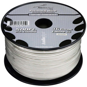 Audiopipe Primary Wire 16-Gauge 500 Foot Spool - White - AP16500WH
