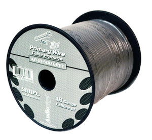 Audiopipe Primary Wire 18-Gauge 500 Foot Spool - Gray - AP18500GREY