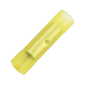Xscorpion 4 Gauge Nylon Butt Splice Connectors - Yellow (15-Pack) - BC4Y