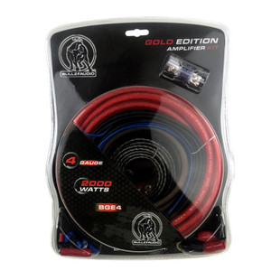 Bullz Audio 4 Gauge Amplifier Wiring Kit - 2000 Watts - BGE4BB
