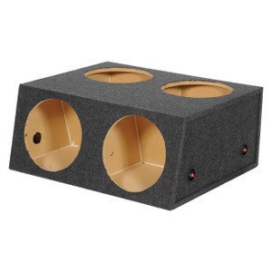 QPower Quad 12" Sealed Empty Angled Front Woofer Enclosure - BASS124HOLET