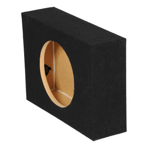 Qpower Single 10" Shallow Mount Sealed Empty Woofer Enclosure - SHALLOW10 SINGLE