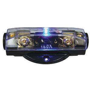 Audiopipe ANL Fuse Holder with Blue LED Status Indicator Platinum - CQ1221P