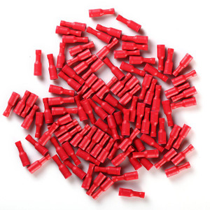 XScorpion Female Bullet Connectors 18/22ga. - Red (100 pack) - FB2218R