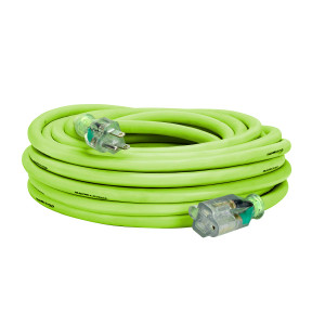 Flexzilla Pro Extension Cord 10/3 AWG SJTW 50' Outdoor Lighted Plug ZillaGreen - FZ512930