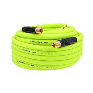 Flexzilla Heavy Duty Light Weight Air Hose 1/2" x 100' with 1/2" MNPT Fittings - HFZ12100YW4