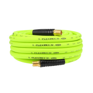 Flexzilla Heavy Duty Lightweight Air Hose 1/2" x 50' - 1/2" MNPT Fittings - HFZ1250YW4