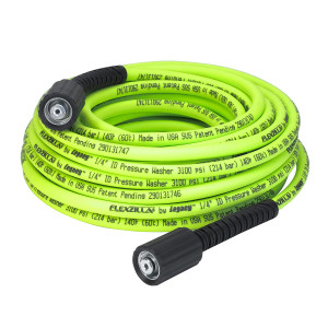 Flexzilla Pressure Washer Hose 1/4" x 50" with M22 Fittings - HFZPW3450M