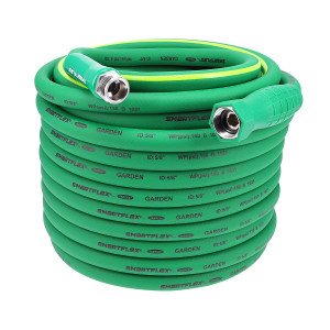 SmartFlex Garden Hose 5/8" x 100' 3/4" - 11 1/2 GHT Fittings - HSFG5100GR