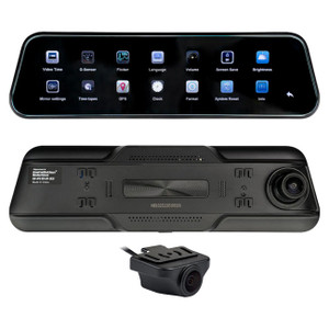 Installation Solution Mirror with Front/Rear View Camera with 9.66" Monitor and DVR - IS-RVDVR-99