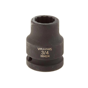 Williams 3/4" Shallow Impact Socket 3/4" Drive 12 Point - JHW38424