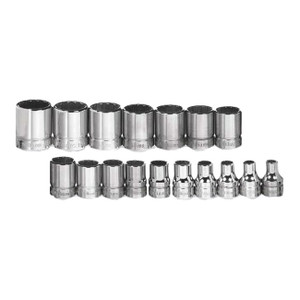 Williams Metric 3/8" Drive Shallow SUPERTORQUE Socket Set 12 Point (12 Piece) - JHWMSB-12RC
