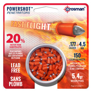 CROSMAN .177cal Powershot Fast Flight Penetrator Pellets (Orange) - 5.4 Grain (150 Count) - LF1754