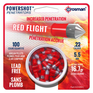 Crosman .22cal Red Flight Penetrator Pellets - 16.7 Grain (100 Count) - LF22167