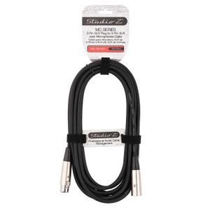Studio Z 3-pin Male-to-Female XLR Microphone Cable (20 Feet) - MC-20-20