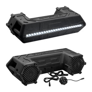 Planet Off Road ATV Sound System 6.5" Marine Speakers Bluetooth LED Bar - PATV65