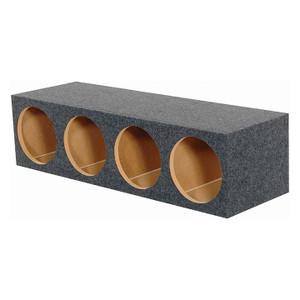 QPower Quad 12" Sealed Heavy Duty Empty Woofer Enclosure - QHD124HOLE