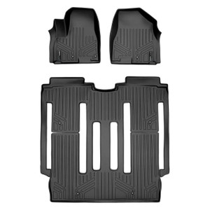 Smartliner Floor Liners Front/2nd Row 2015-2021 Kia Sedona - 8 Passenger Model (Black) - SA0203/B0203