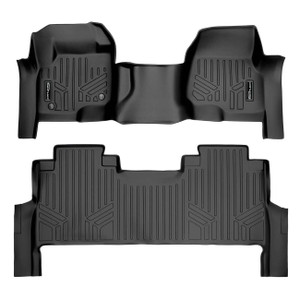 Smartliner Floor Liners Front/2nd Row '17-25 Ford F-250/F-350 Super Duty Super Crew (Black) - SA0298/B0298