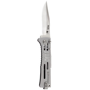 SOG SlimJim Folding Knife (Silver Straight Edge) - SJ31-CP