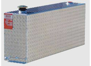 Aluminum Tank Industries - Dot Approved 43 Gallon Aluminum Rectangle Refueling Tank W/notched Bottom Sides/black - TTR43B