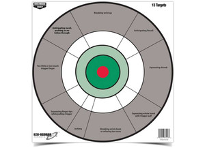 Birchwood Casey - Ezescorer 12in Handgun Trainer Target  13 Targets - BC-37245